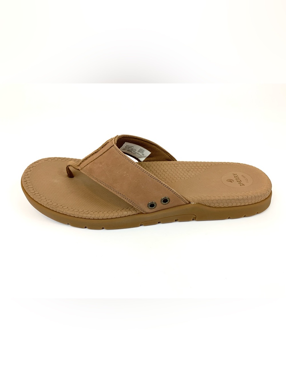 Sperry Santa Cruz II Men's Tan Leather Thong Sandals - Picture 4 of 9